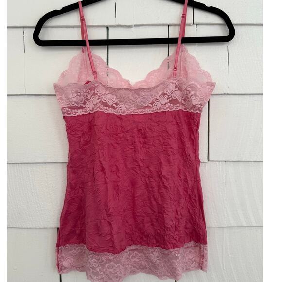 Vintage Xhilaration Womens Med Y2K Lace Trim Camisole Dainty Coquette Romantic - Picture 3 of 7